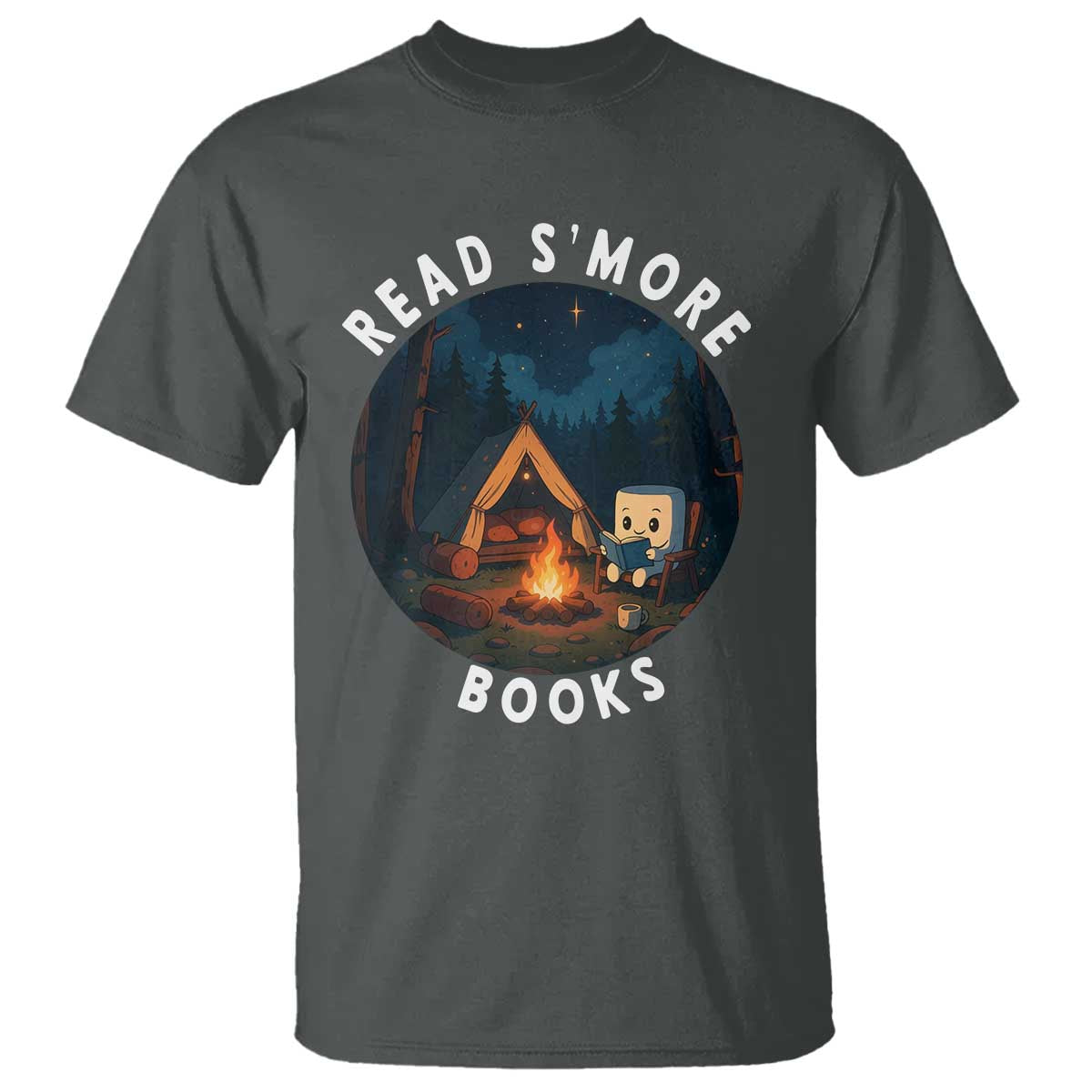 Camping Lover T Shirt Read Smore Books Funny Smores - Wonder Print Shop