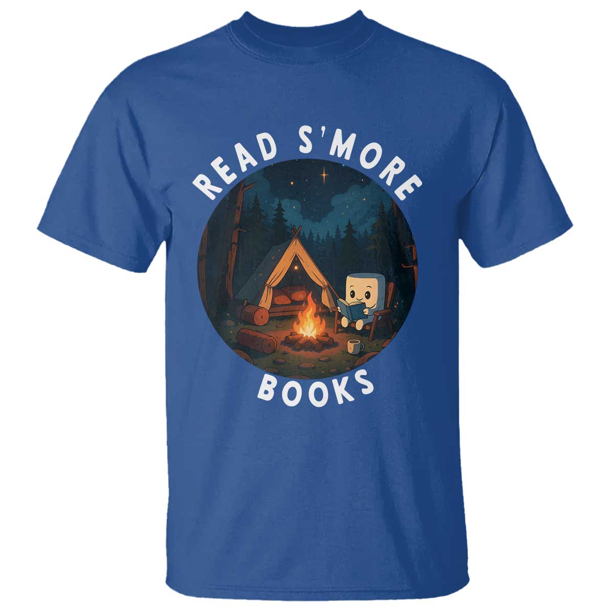 Camping Lover T Shirt Read Smore Books Funny Smores - Wonder Print Shop