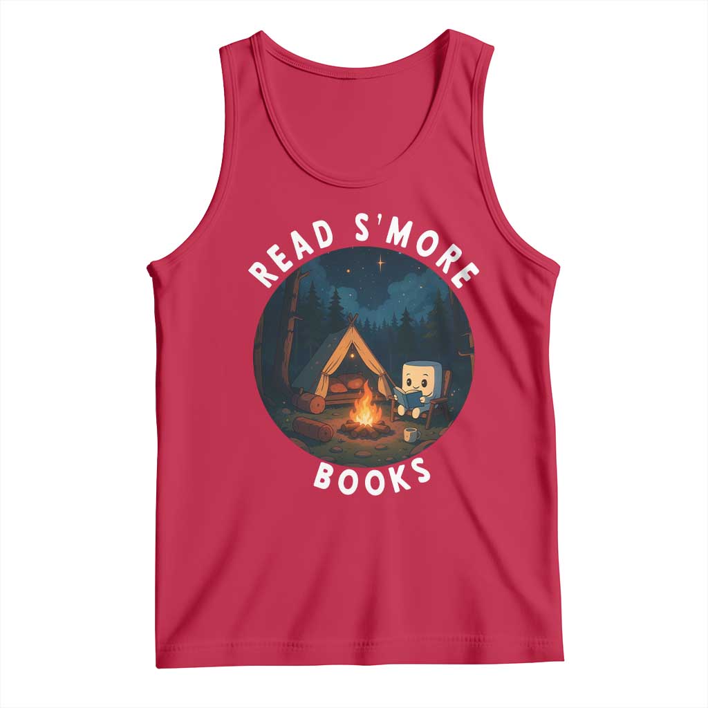 Camping Lover Tank Top Read Smore Books Funny Smores - Wonder Print Shop