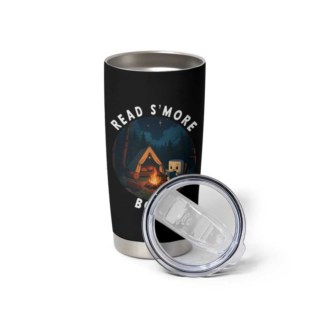 Camping Lover Tumbler Cup Read Smore Books Funny Smores