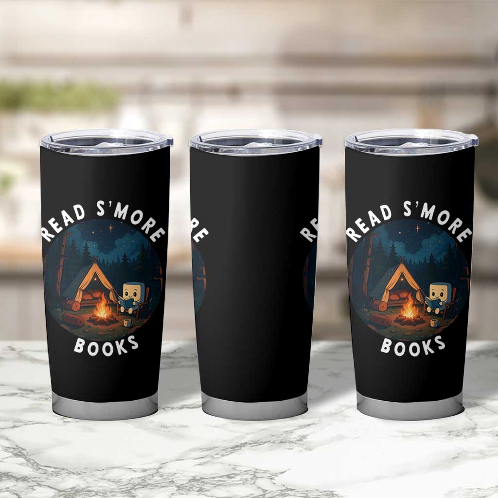 Camping Lover Tumbler Cup Read Smore Books Funny Smores
