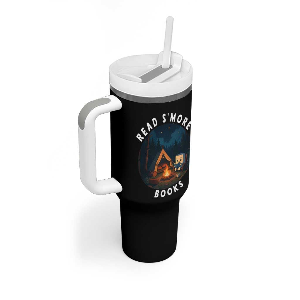 Camping Lover Tumbler With Handle Read Smore Books Funny Smores