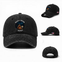 Camping Lover Washed Cotton Baseball Cap Read Smore Books Funny Smores