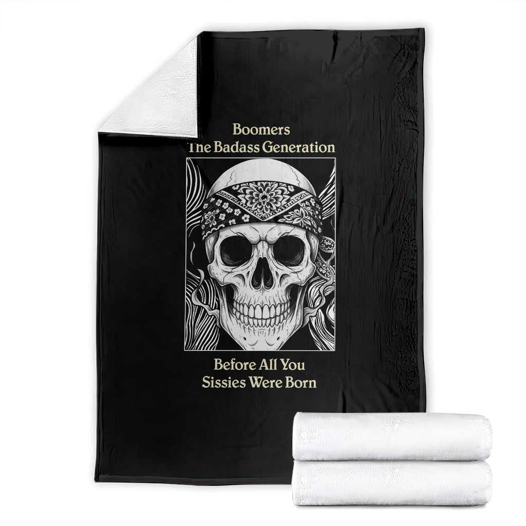 Baby Boomers Generation Throw Blanket Retro Badass Quote Gift - Wonder Print Shop