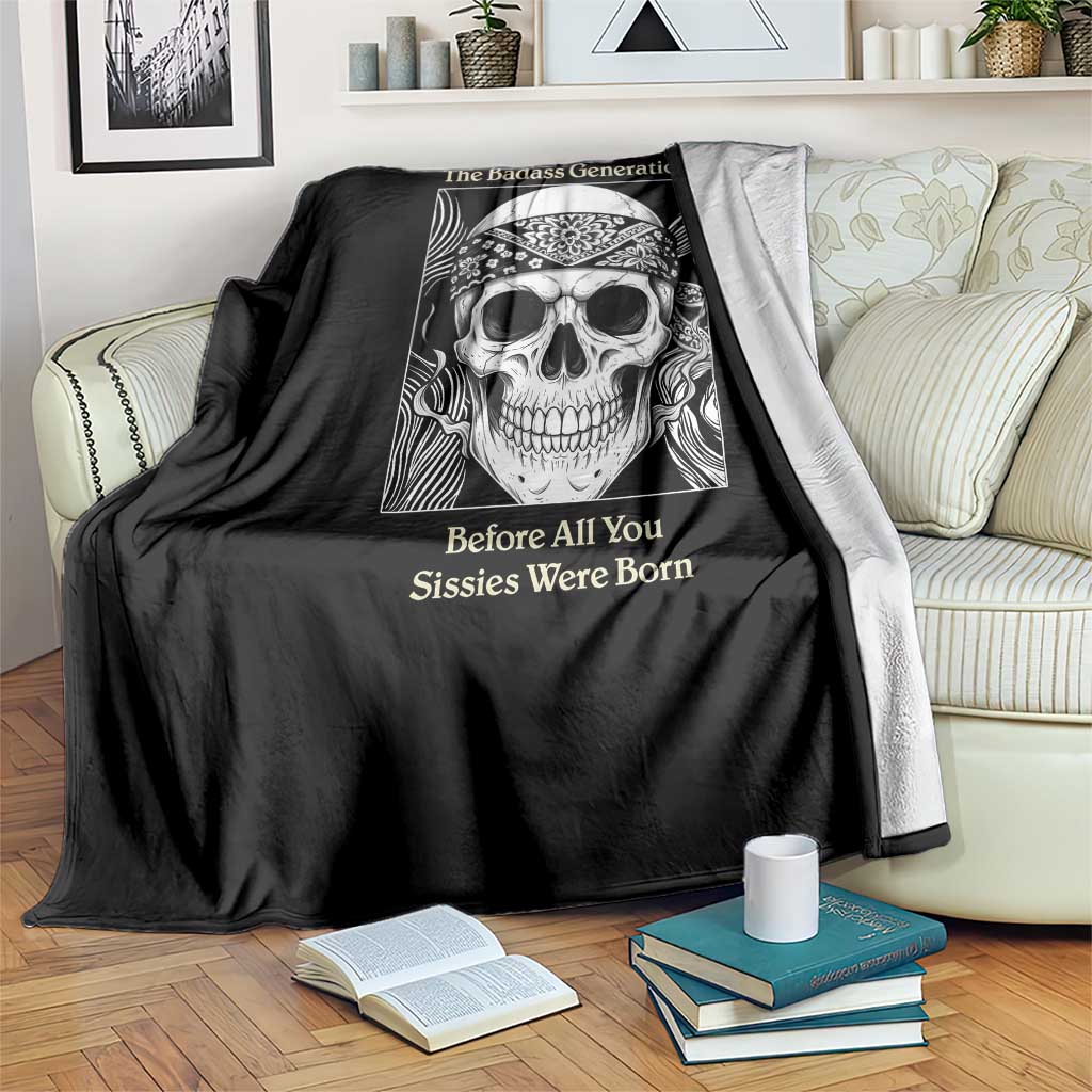 Baby Boomers Generation Throw Blanket Retro Badass Quote Gift - Wonder Print Shop