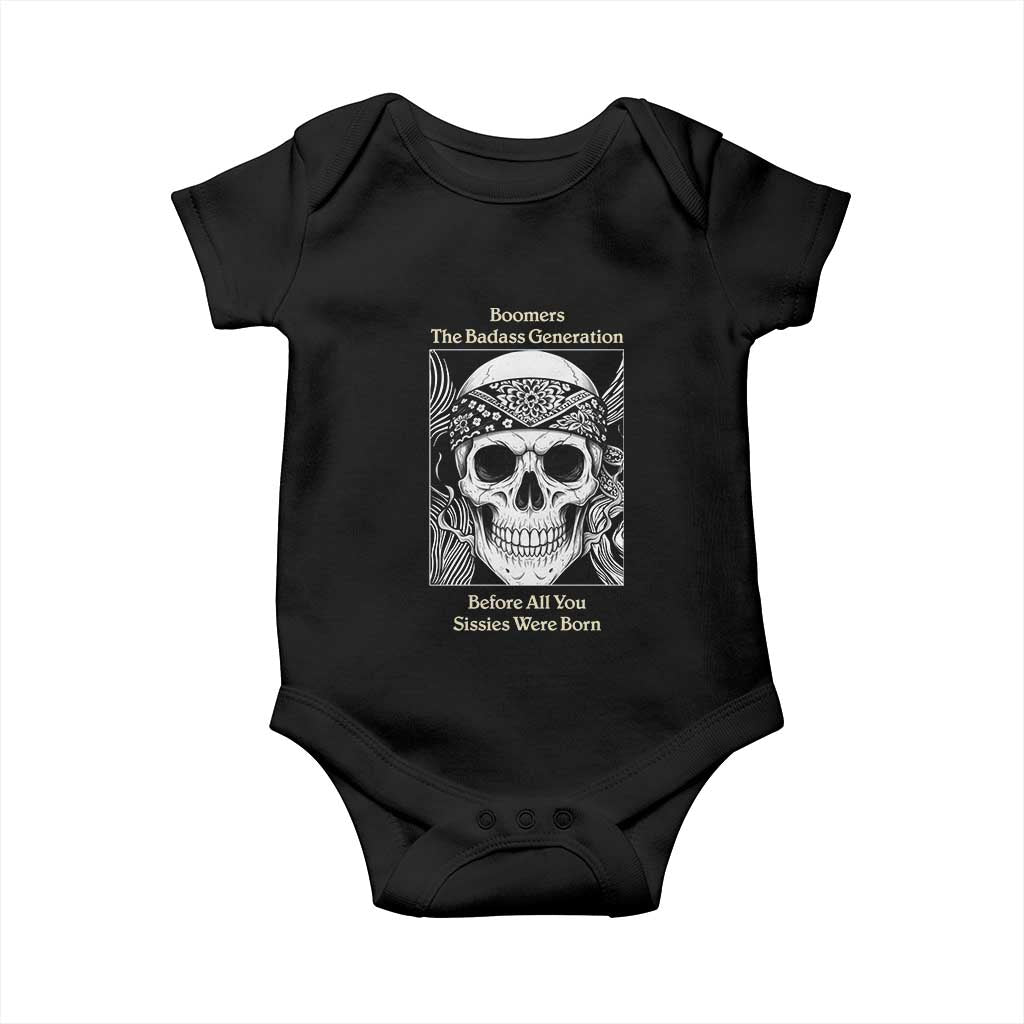 Baby Boomers Generation Baby Onesie Retro Badass Quote Gift - Wonder Print Shop