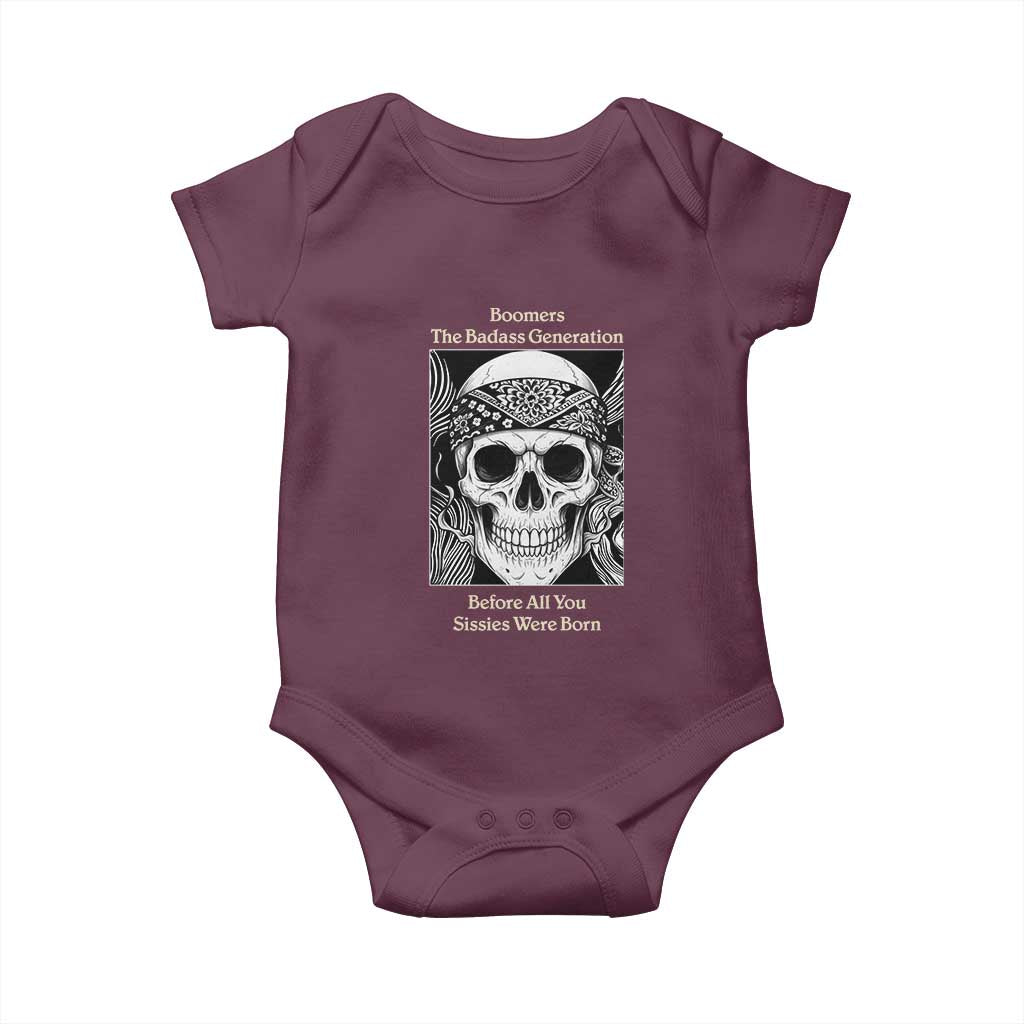 Baby Boomers Generation Baby Onesie Retro Badass Quote Gift - Wonder Print Shop