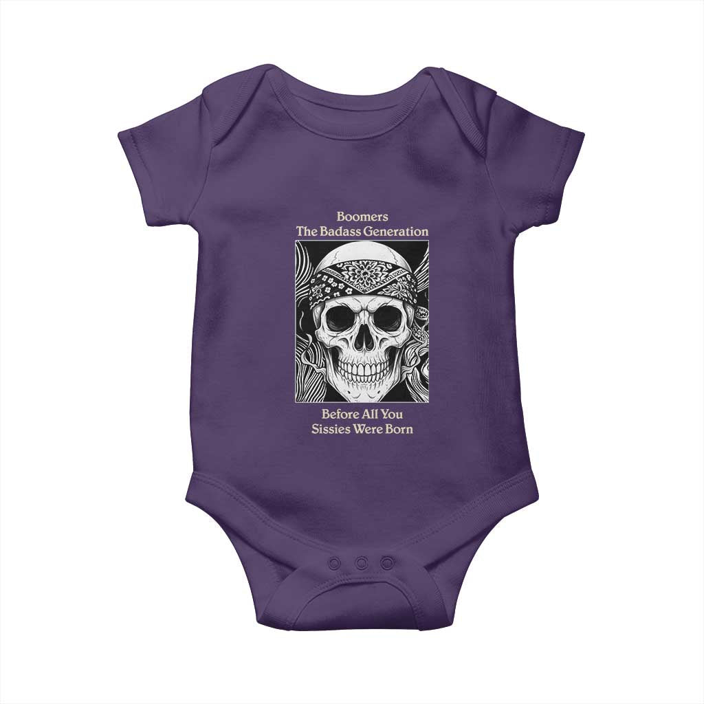 Baby Boomers Generation Baby Onesie Retro Badass Quote Gift - Wonder Print Shop
