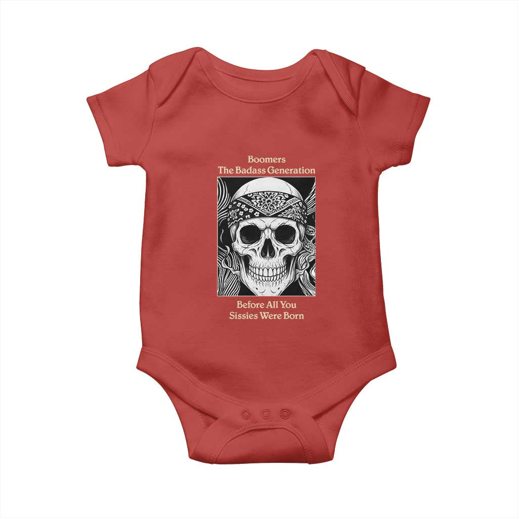 Baby Boomers Generation Baby Onesie Retro Badass Quote Gift - Wonder Print Shop