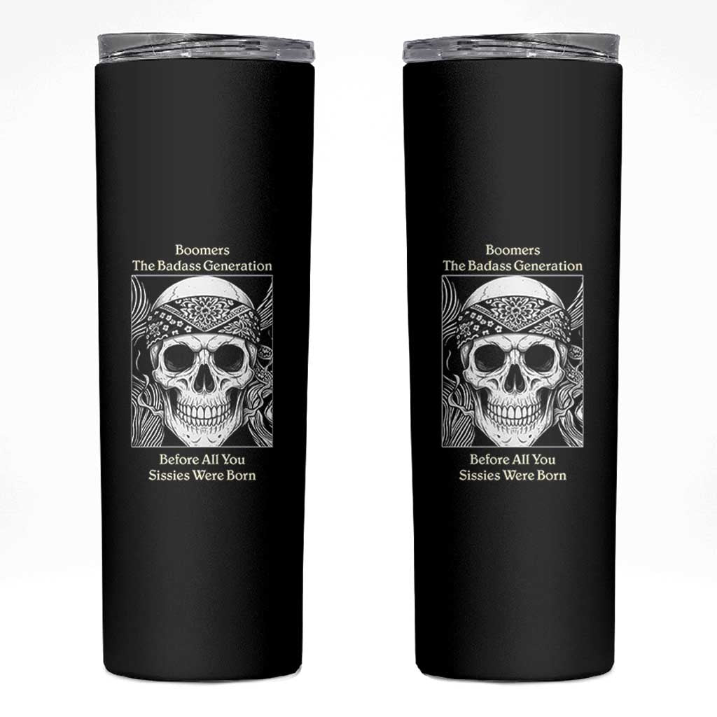 Baby Boomers Generation Skinny Tumbler Retro Badass Quote Gift