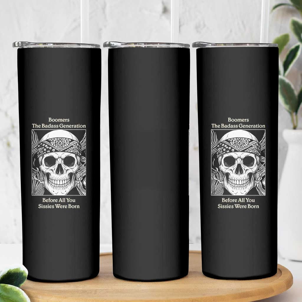 Baby Boomers Generation Skinny Tumbler Retro Badass Quote Gift