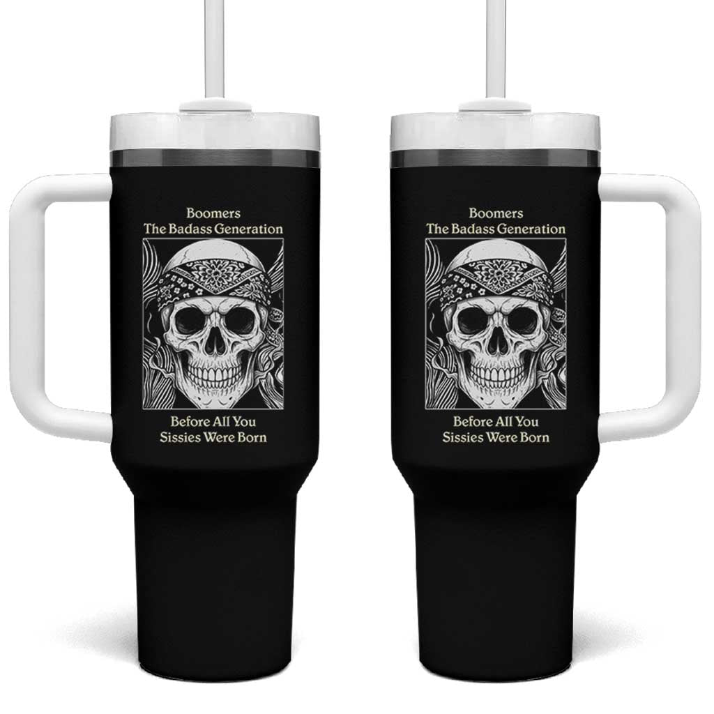 Baby Boomers Generation Tumbler With Handle Retro Badass Quote Gift
