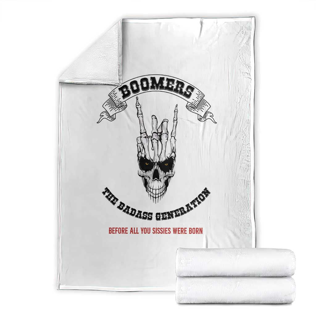 Baby Boomers The Badass Generation Funny Quote Gift Throw Blanket - Wonder Print Shop