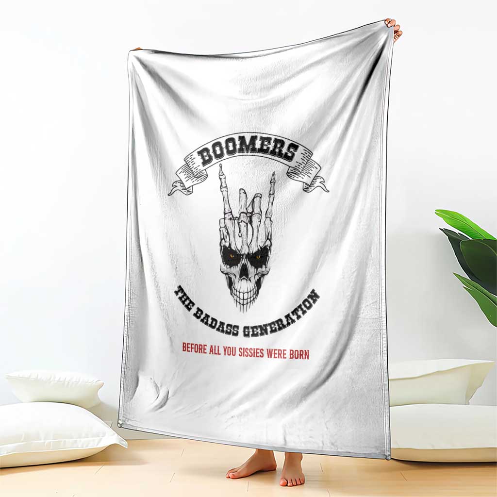 Baby Boomers The Badass Generation Funny Quote Gift Throw Blanket - Wonder Print Shop