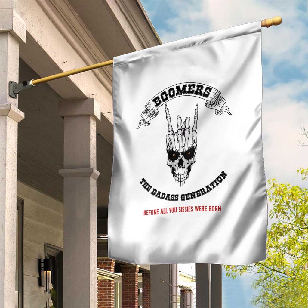 Baby Boomers The Badass Generation Funny Quote Gift Garden Flag - Wonder Print Shop