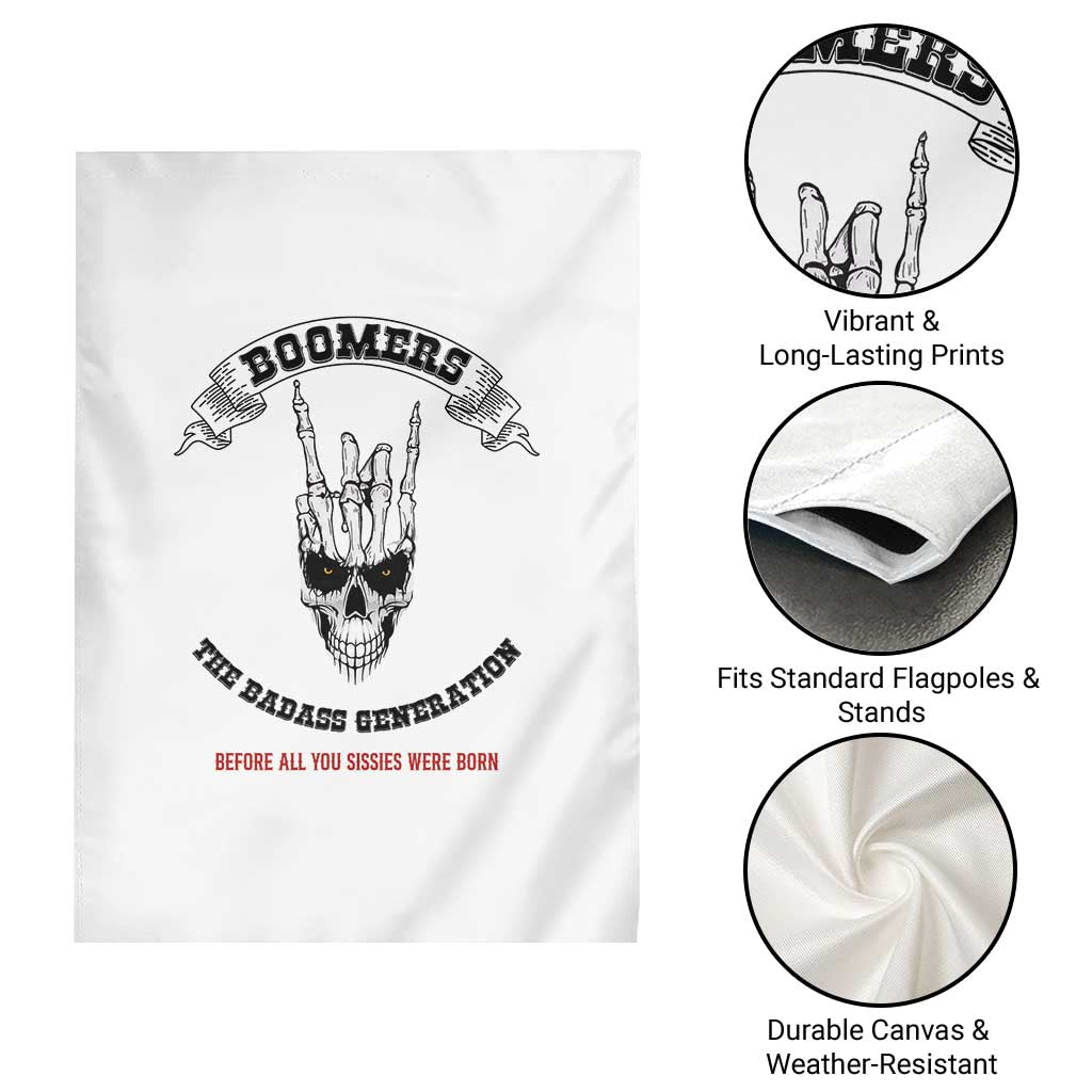 Baby Boomers The Badass Generation Funny Quote Gift Garden Flag - Wonder Print Shop