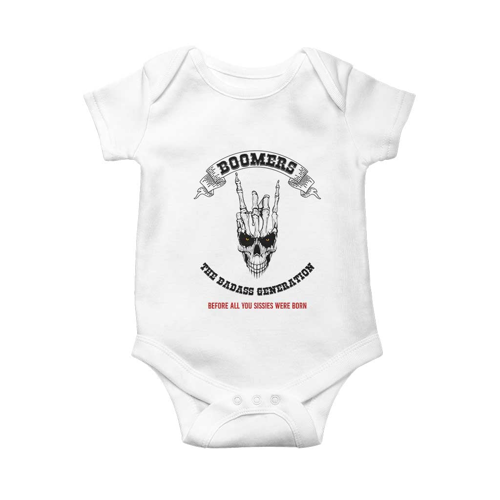 Baby Boomers The Badass Generation Funny Quote Gift Baby Onesie - Wonder Print Shop