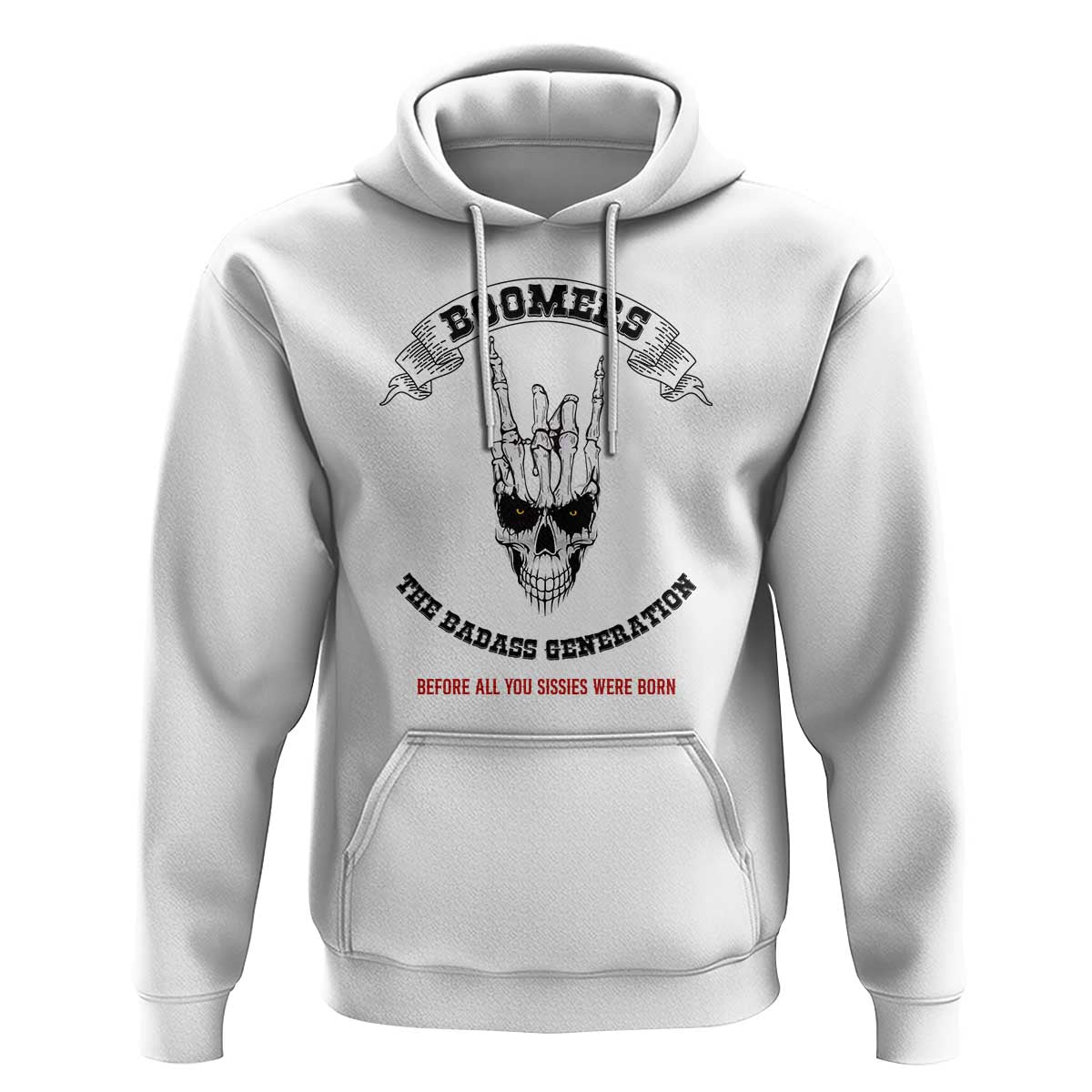 Baby Boomers The Badass Generation Funny Quote Gift Hoodie - Wonder Print Shop