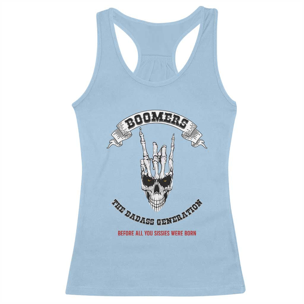 Baby Boomers The Badass Generation Funny Quote Gift Racerback Tank Top - Wonder Print Shop