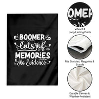 Baby Boomer Generation Garden Flag Lots Of Memories No Evidence - Wonder Print Shop