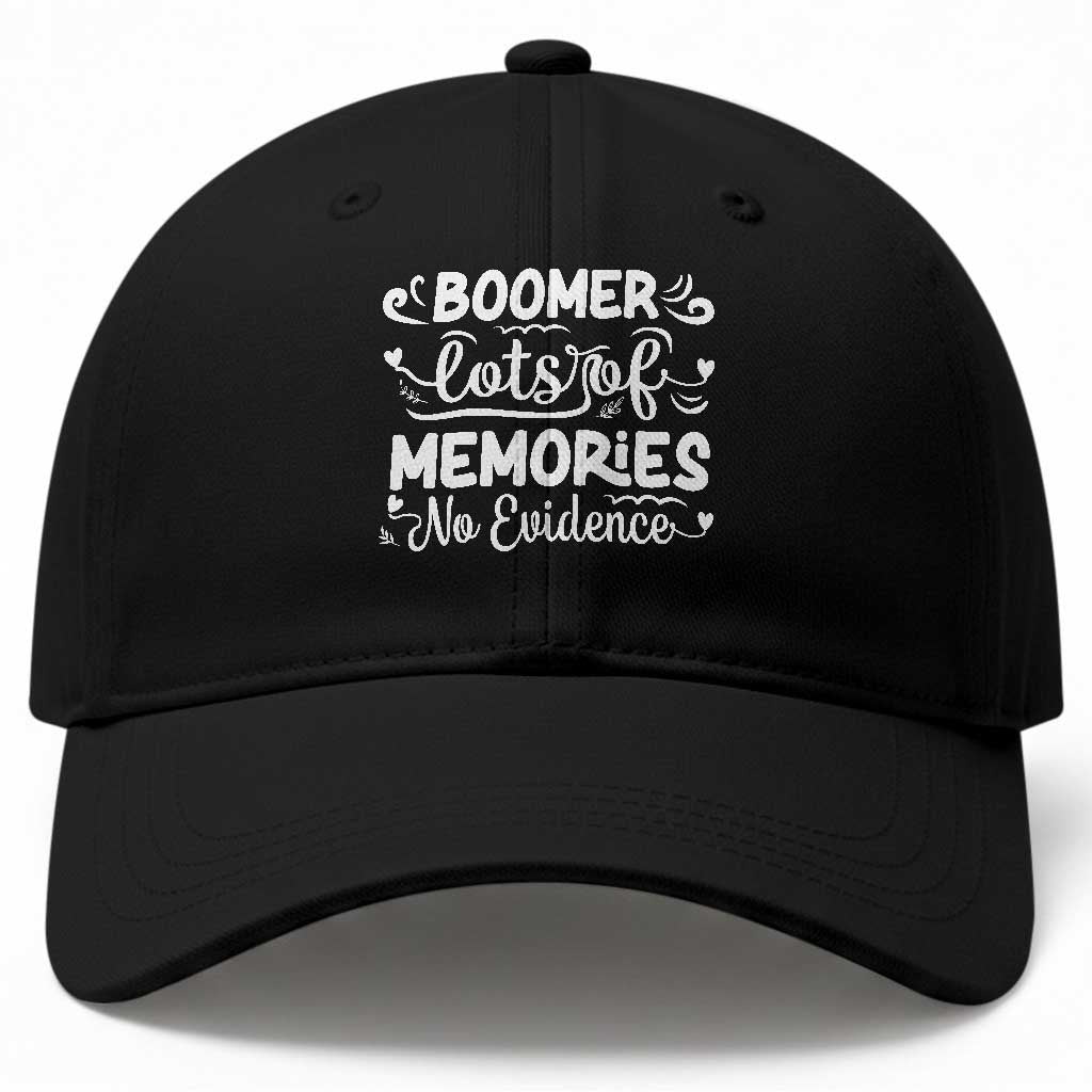 Baby Boomer Generation Baseball Cap Lots Of Memories No Evidence