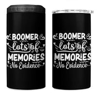 Baby Boomer Generation 4 in 1 Can Cooler Tumbler Lots Of Memories No Evidence