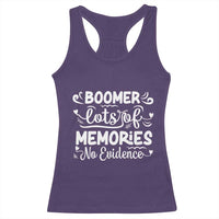 Baby Boomer Generation Racerback Tank Top Lots Of Memories No Evidence - Wonder Print Shop