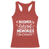 Baby Boomer Generation Racerback Tank Top Lots Of Memories No Evidence - Wonder Print Shop