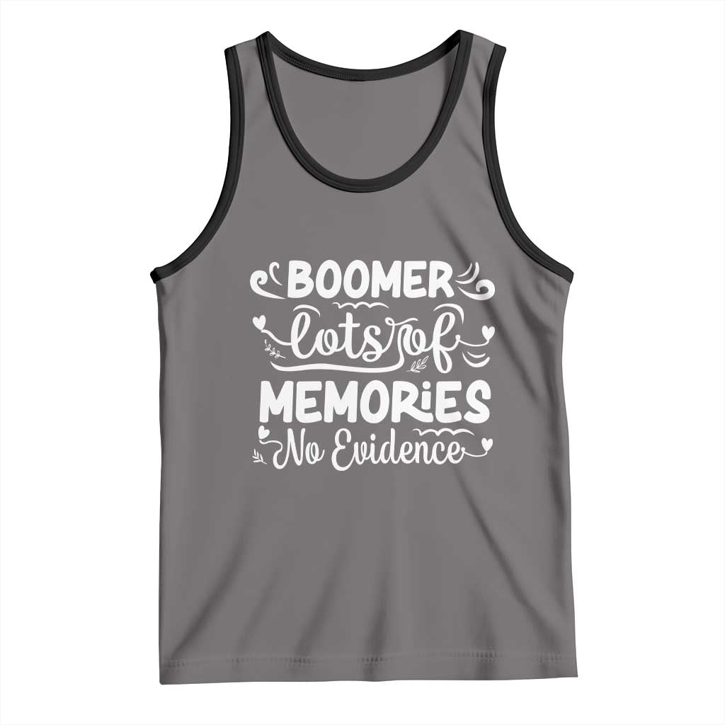 Baby Boomer Generation Tank Top Lots Of Memories No Evidence - Wonder Print Shop