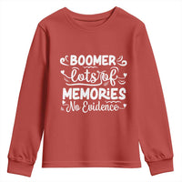 Baby Boomer Generation Youth Sweatshirt Lots Of Memories No Evidence - Wonder Print Shop