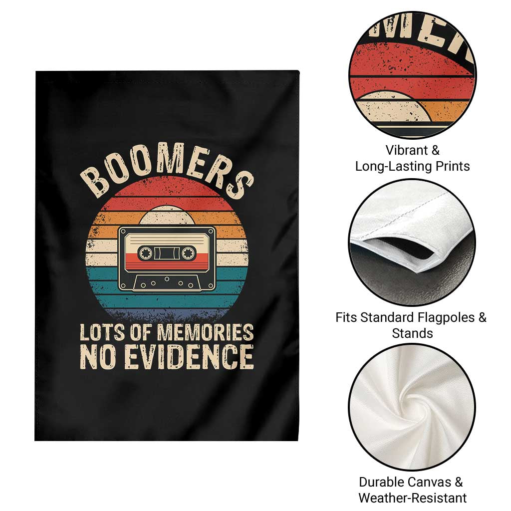 Funny Baby Boomers Lots Of Memories No Evidence Gift Garden Flag - Wonder Print Shop
