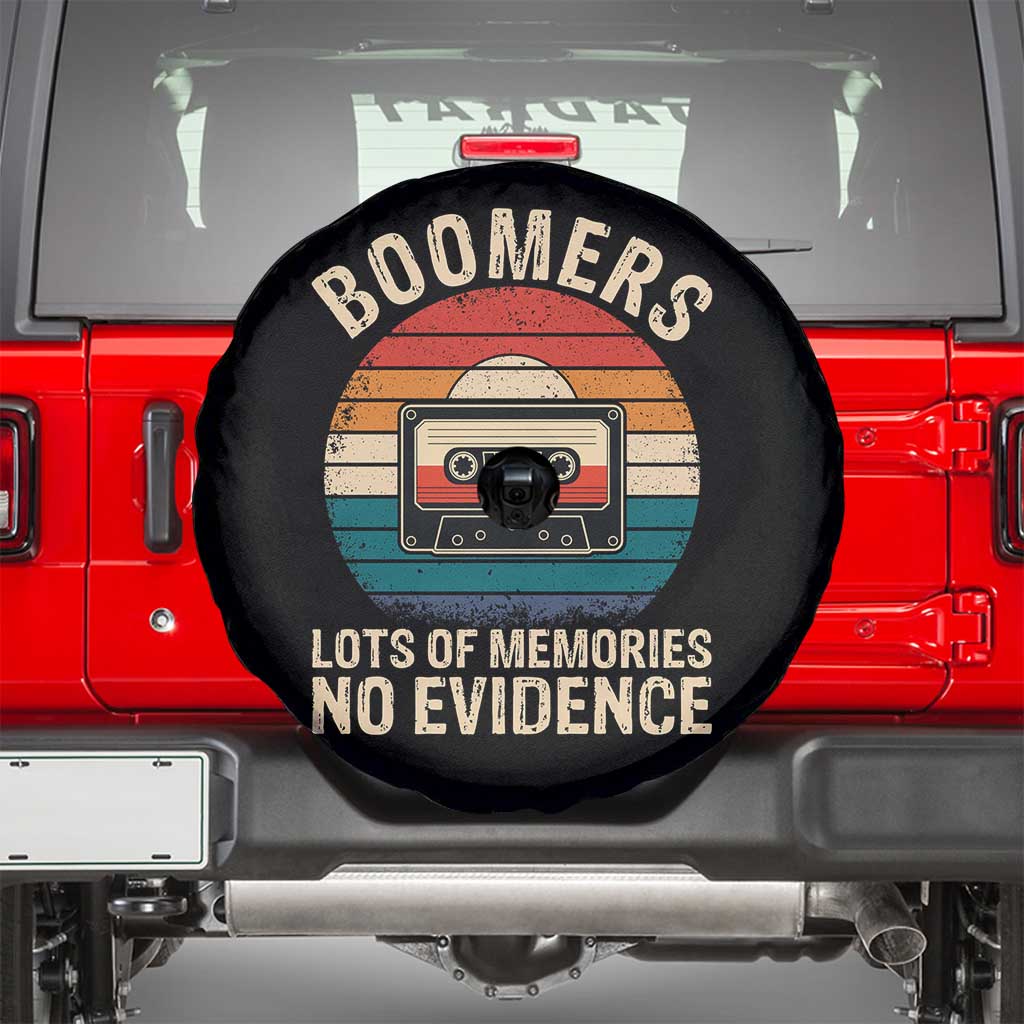 Funny Baby Boomers Lots Of Memories No Evidence Gift Spare Tire Cover - Wonder Print Shop