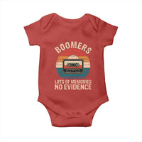 Funny Baby Boomers Lots Of Memories No Evidence Gift Baby Onesie - Wonder Print Shop