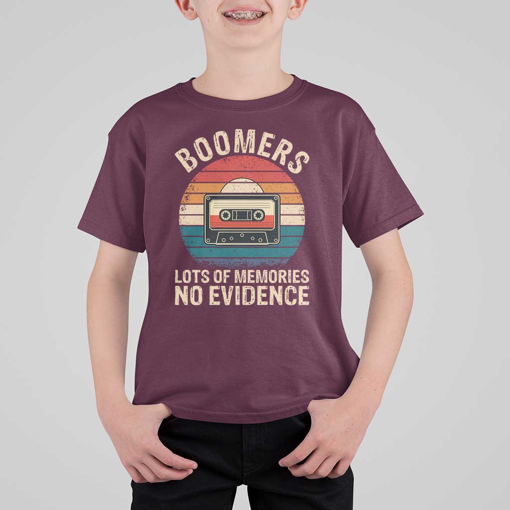 Funny Baby Boomers Lots Of Memories No Evidence Gift T Shirt For Kid - Wonder Print Shop
