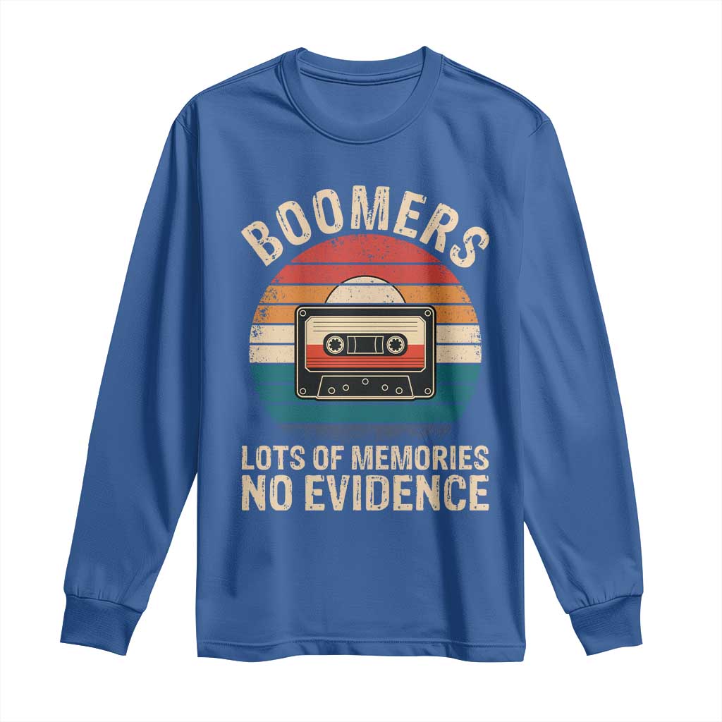 Funny Baby Boomers Lots Of Memories No Evidence Gift Long Sleeve Shirt - Wonder Print Shop