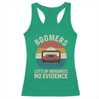 Funny Baby Boomers Lots Of Memories No Evidence Gift Racerback Tank Top - Wonder Print Shop