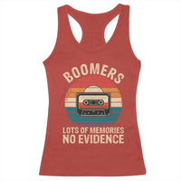 Funny Baby Boomers Lots Of Memories No Evidence Gift Racerback Tank Top - Wonder Print Shop