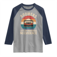 Funny Baby Boomers Lots Of Memories No Evidence Gift Raglan Shirt - Wonder Print Shop