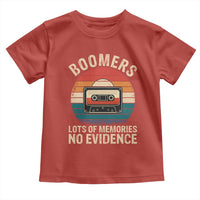 Funny Baby Boomers Lots Of Memories No Evidence Gift Toddler T Shirt - Wonder Print Shop