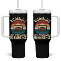 Funny Baby Boomers Lots Of Memories No Evidence Gift Tumbler With Handle