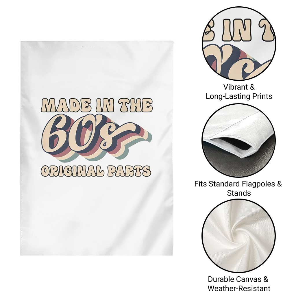 Made In The 60s Original Parts Garden Flag Funny Boomers Birthday Gift - Wonder Print Shop
