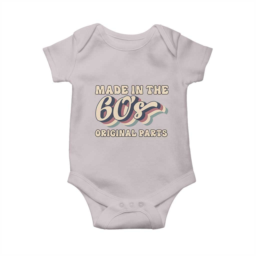 Made In The 60s Original Parts Baby Onesie Funny Boomers Birthday Gift - Wonder Print Shop