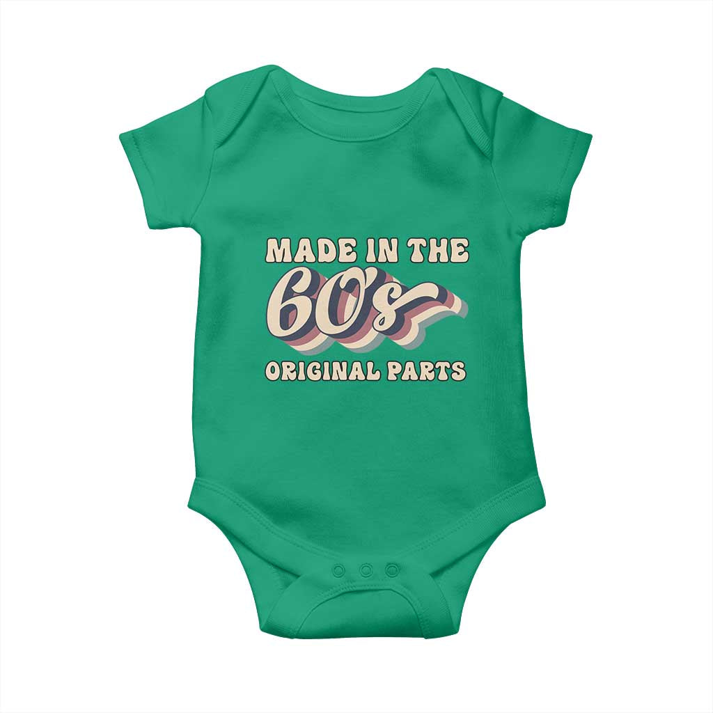 Made In The 60s Original Parts Baby Onesie Funny Boomers Birthday Gift - Wonder Print Shop