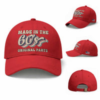 Made In The 60s Original Parts Baseball Cap Funny Boomers Birthday Gift
