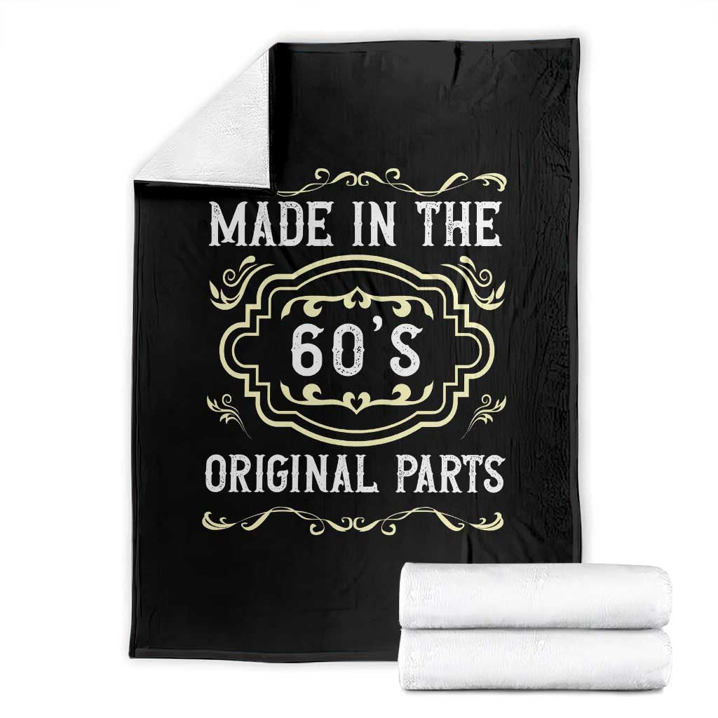 Made In The 60s Original Parts Throw Blanket Vintage Baby Boomer Gift - Wonder Print Shop