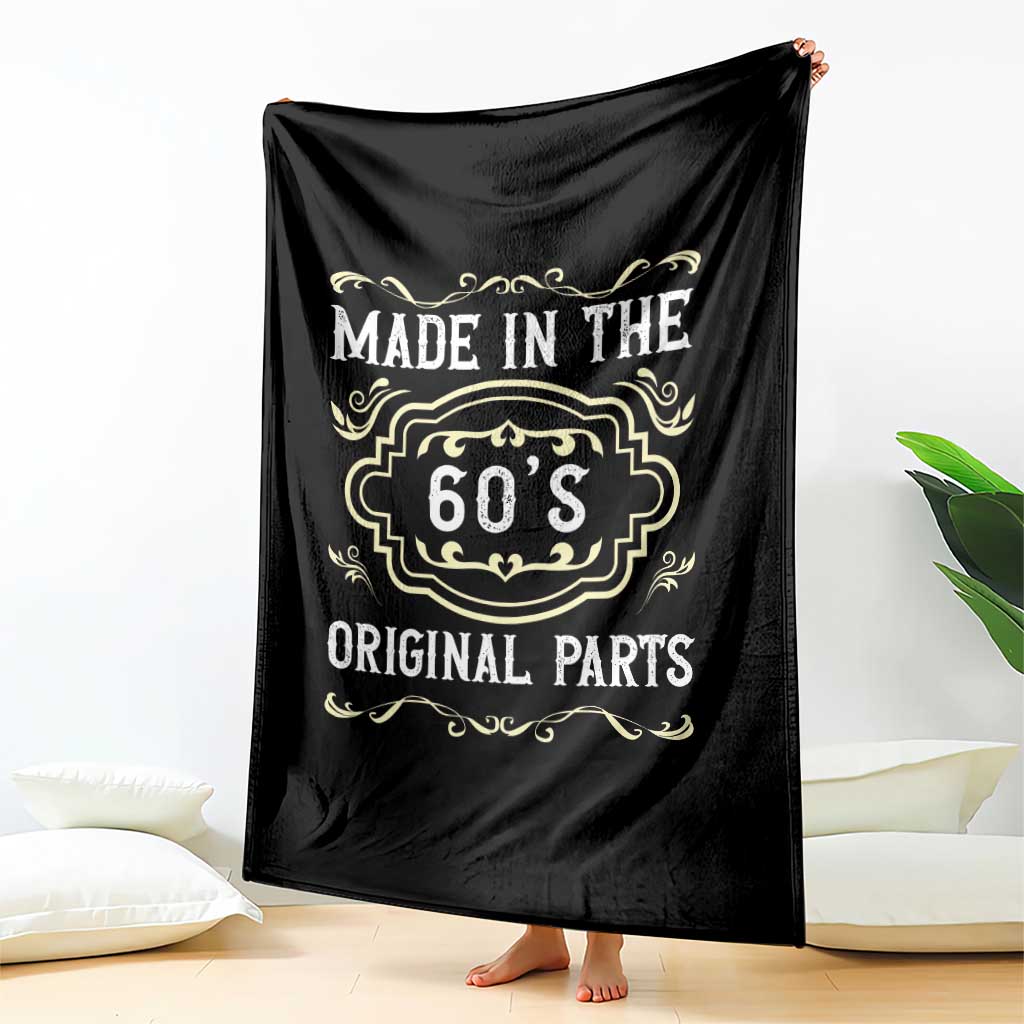 Made In The 60s Original Parts Throw Blanket Vintage Baby Boomer Gift - Wonder Print Shop
