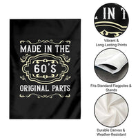 Made In The 60s Original Parts Garden Flag Vintage Baby Boomer Gift - Wonder Print Shop