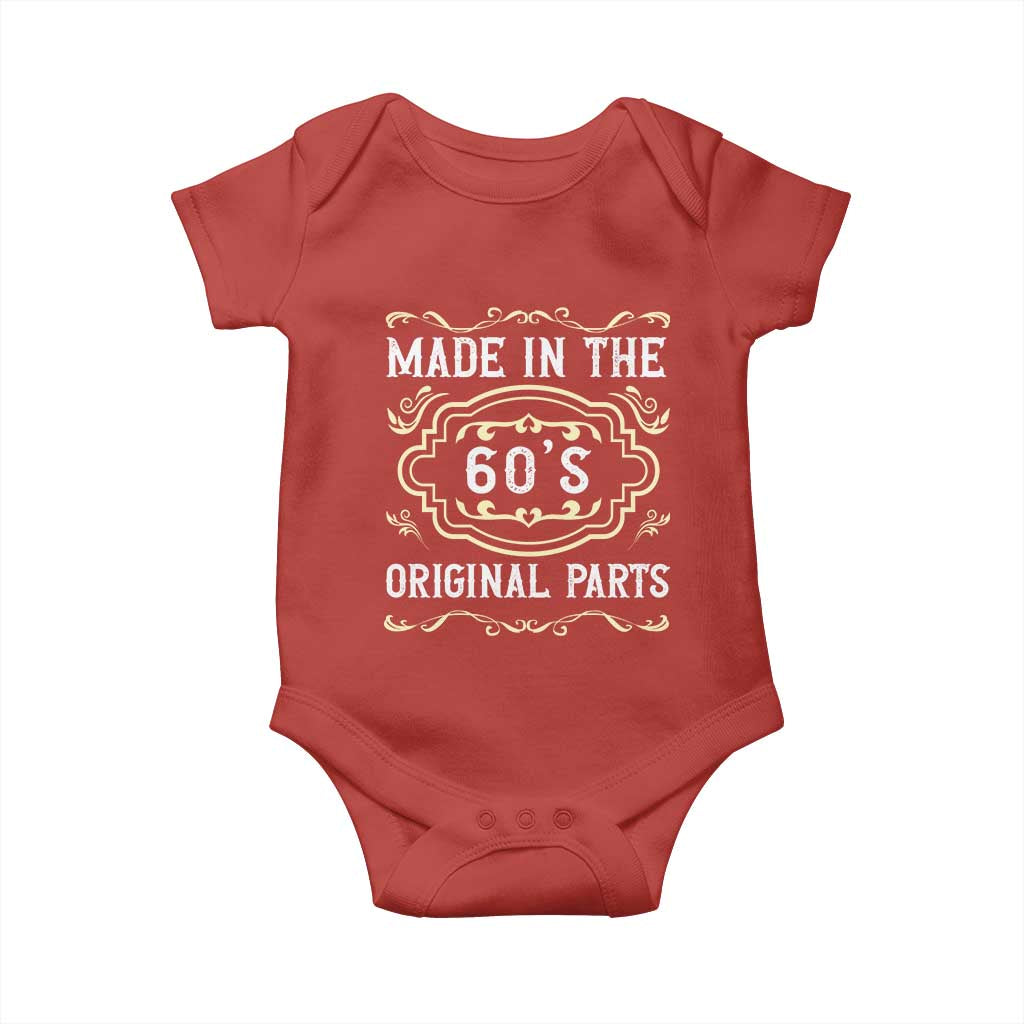 Made In The 60s Original Parts Baby Onesie Vintage Baby Boomer Gift - Wonder Print Shop