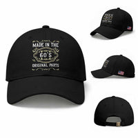Made In The 60s Original Parts Baseball Cap Vintage Baby Boomer Gift