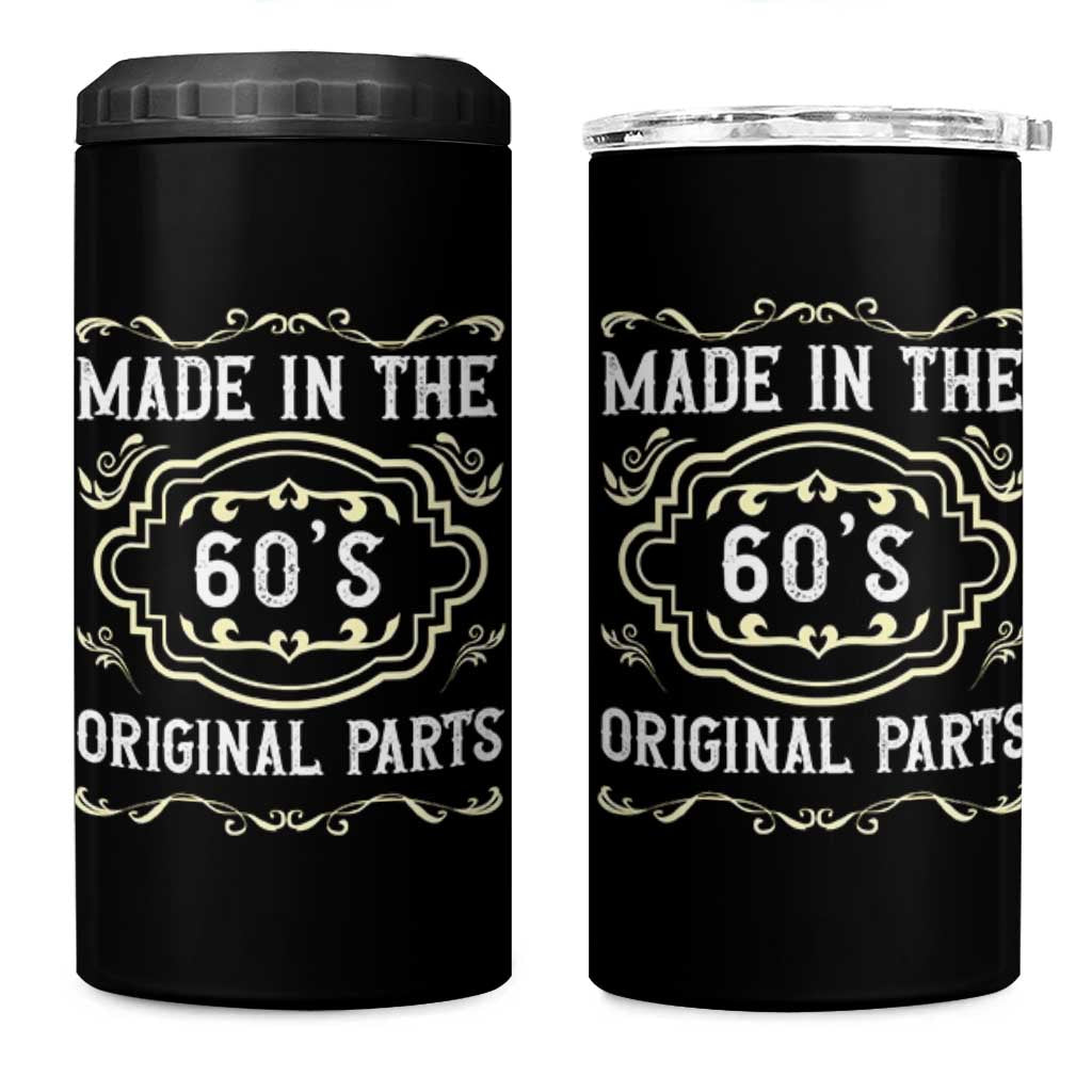 Made In The 60s Original Parts 4 in 1 Can Cooler Tumbler Vintage Baby Boomer Gift
